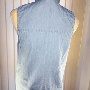 Sleeveless Denim Top
